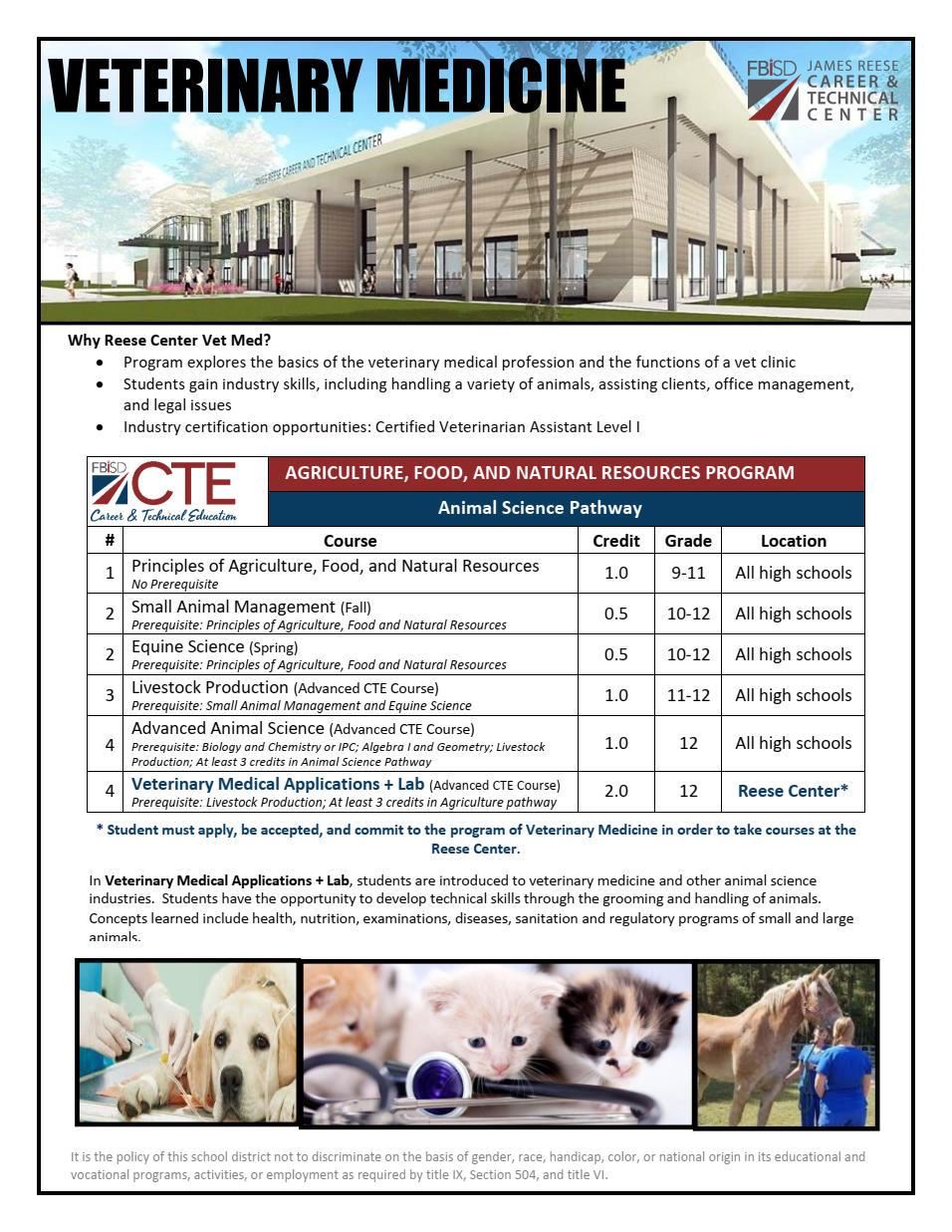 Reese Campus Programs / Veterinary Medicine